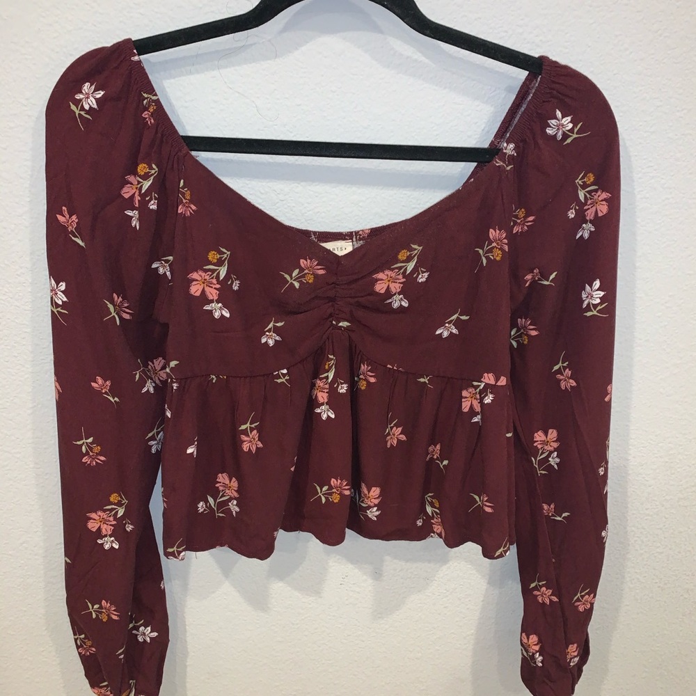 Pacsun floral long sleeve blouse
